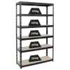 PROREGAL Schwerlastregal Giant Tiger HxBxT 200 x 120 x 40 cm Fachlast 265 kg 6-Ebenen Schwarz