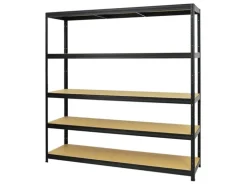 PROREGAL Schwerlastregal Giant Elephant HxBxT 180 x 180 x 45 cm Fachlast 200 kg Schwarz