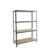 PROREGAL Schwerlastregal Mid Muli HxBxT 150 x 80 x 30 cm 4 Fachböden Fachlast 150 kg Anthrazit