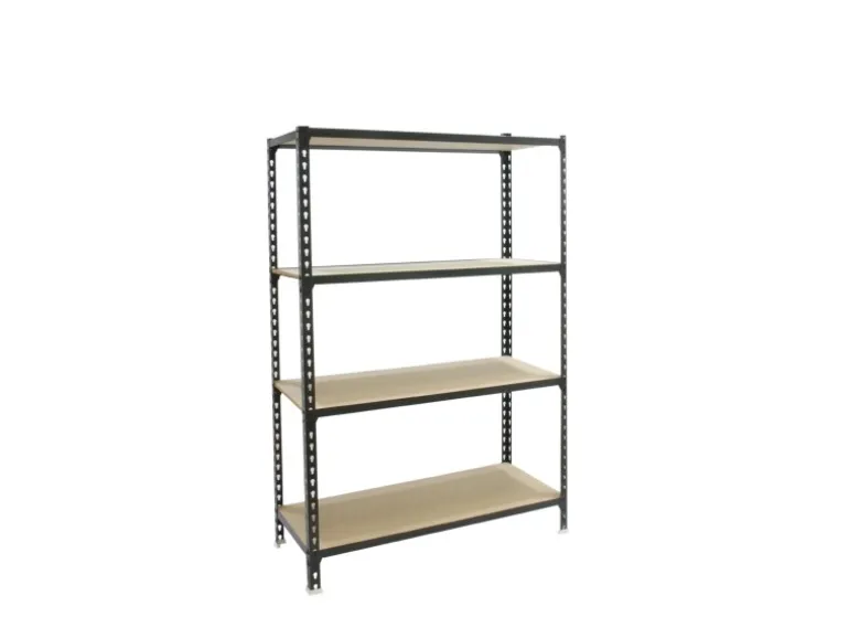 PROREGAL Schwerlastregal Mid Muli HxBxT 150 x 80 x 30 cm 4 Fachböden Fachlast 150 kg Anthrazit