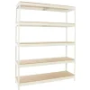 PROREGAL Schwerlastregal Wood Beast Five HxBxT 200 x 150 x 45 cm Fachlast 600 kg Weiß