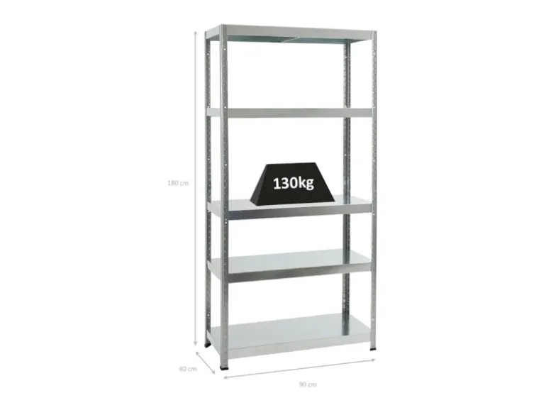 PROREGAL Schwerlastregal Steel Eagle HxBxT 180 x 90 x 40 cm Fachlast 130 kg Verzinkt