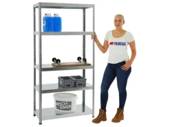 PROREGAL Schwerlastregal Steel Eagle HxBxT 180 x 90 x 40 cm Fachlast 130 kg Verzinkt