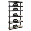 PROREGAL Schwerlastregal Giant Tiger XL HxBxT 220 x 120 x 40 cm Fachlast 265 kg 6-Ebenen Schwarz