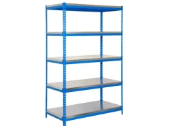 PROREGAL Schwerlastregal Metal Yeti Light Five HxBxT 200 x 100 x 60 cm Fachlast 300 kg Blau