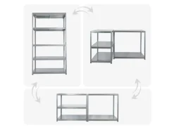 PROREGAL Schwerlastregal Steel Eagle HxBxT 180x100x60cm Fachlast 130kg Verzinkt