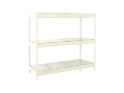 PROREGAL Schwerlastregal Big Metal Yeti Three HxBxT 200 x 120 x 60 cm Fachlast 400 kg Weiß