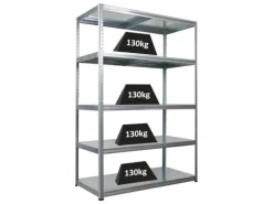 PROREGAL Schwerlastregal Steel Eagle HxBxT 180x120x60cm Fachlast 130kg Verzinkt