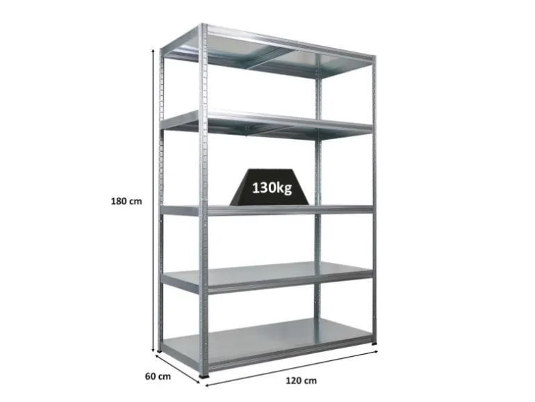 PROREGAL Schwerlastregal Steel Eagle HxBxT 180x120x60cm Fachlast 130kg Verzinkt