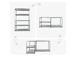 PROREGAL Schwerlastregal Steel Eagle HxBxT 180x120x60cm Fachlast 130kg Verzinkt