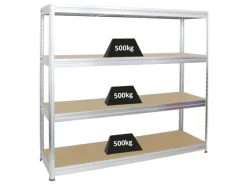 PROREGAL Schwerlastregal Dino HxBxT 180 x 200 x 60 cm Fachlast 500 kg Verzinkt