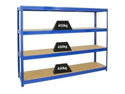 PROREGAL Schwerlastregal Dino HxBxT 180 x 240 x 60 cm Fachlast 450 kg Blau