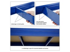 PROREGAL Schwerlastregal Dino HxBxT 180 x 240 x 60 cm Fachlast 450 kg Blau