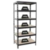 PROREGAL Schwerlastregal Giant Tiger HxBxT 200 x 90 x 60 cm Fachlast 265 kg 6-Ebenen Schwarz