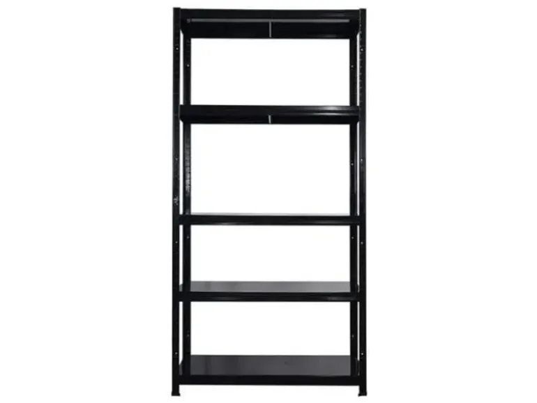 PROREGAL Schwerlastregal Ragnar HxBxT 180x90x40cm 5 Stahlplatten-Ebenen Fachlast 125 kg Schwarz