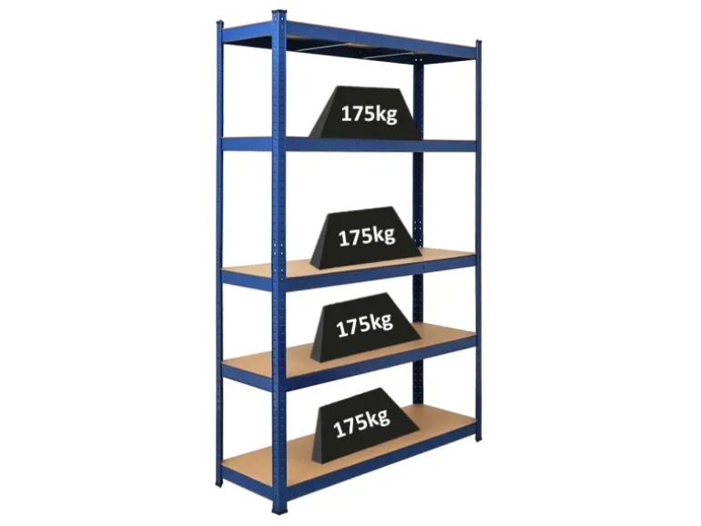 PROREGAL Schwerlastregal Ragnar für Gesamtlast 875 kg HxBxT 180 x 120 x 40 cm Blau Kellerregal Steckregal Garagenregal Lagerregal