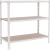 PROREGAL Schwerlastregal Baby Muli HxBxT 90 x 100 x 50 cm 3 Fachböden Fachlast 150 kg Weiß