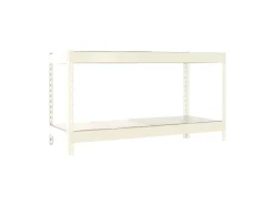 PROREGAL Schwerlastregal Mini Metal Yeti Two HxBxT 90 x 120 x 45 cm Fachlast 400 kg Weiß