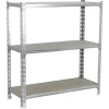 PROREGAL Schwerlastregal Small Muli HxBxT 100 x 110 x 40 cm 3 Fachböden Fachlast 200 kg Verzinkt