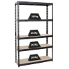 PROREGAL Schwerlastregal Giant Tiger HxBxT 200 x 120 x 40 cm Fachlast 265 kg 5-Ebenen Schwarz