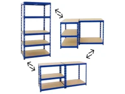 PROREGAL Schwerlastregal Tiger HxBxT 180 x 90 x 60 cm Fachlast 265 kg 5-Ebenen Blau