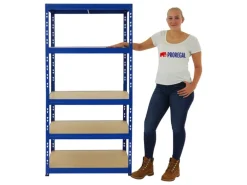 PROREGAL Schwerlastregal Tiger HxBxT 180 x 90 x 60 cm Fachlast 265 kg 5-Ebenen Blau