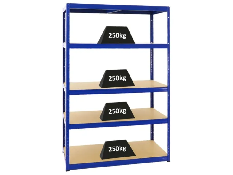 PROREGAL Schwerlastregal Big Elephant M HxBxT 180 x 120 x 60 cm Fachlast 250 kg Blau