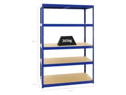 PROREGAL Schwerlastregal Big Elephant M HxBxT 180 x 120 x 60 cm Fachlast 250 kg Blau