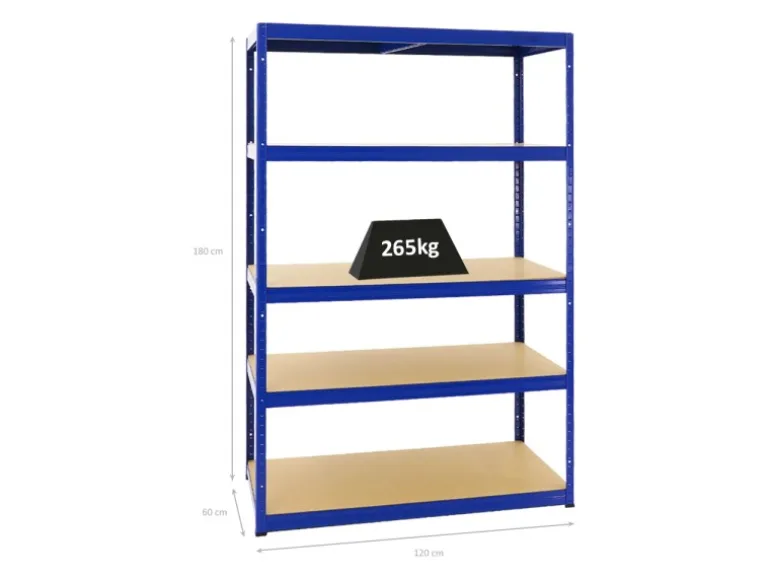 PROREGAL Schwerlastregal Big Elephant M HxBxT 180 x 120 x 60 cm Fachlast 250 kg Blau