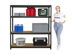 PROREGAL Schwerlastregal Giant Elephant HxBxT 160 x 150 x 45 cm Fachlast 200 kg Schwarz