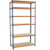 PROREGAL Schwerlastregal Giant Muli HxBxT 250 x 80 x 50 cm 6 Fachböden Fachlast 150 kg Blau-Orange