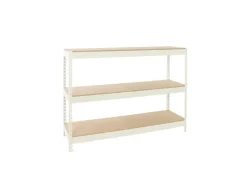 PROREGAL Schwerlastregal Wood Beast Three HxBxT 200 x 240 x 45 cm Fachlast 400 kg Weiß