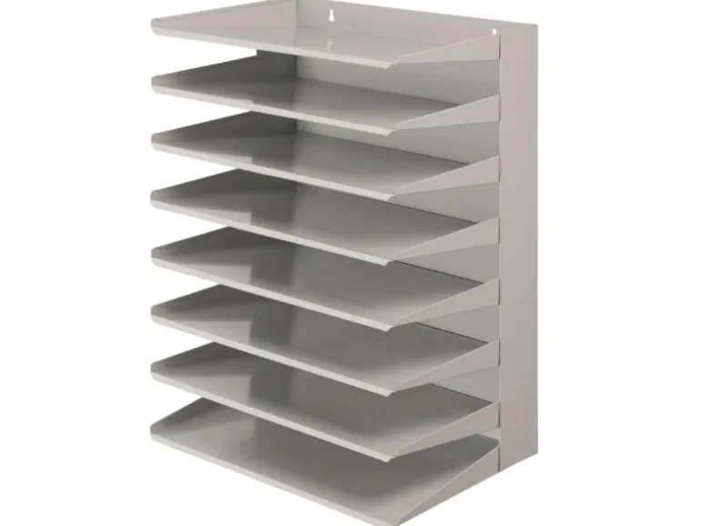 PROREGAL Sortierregal Aus Metall Mit 8 Fächern HxBxT 50 x 38 x 25 cm Bis DIN A4-Format Grau
