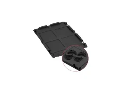 PROREGAL SparSet 5x Eurobox Nextgen Grip Mit Auflagedeckel Und Schwarzen Verschlüssen HxBxT 22x30x40cm 20 Liter Schwarz Griffe Offen