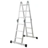 PROREGAL Sprossen-Mehrzweckleiter MULTISTEP mit Gerüstplattform Aluminium 4x3 Sprossen bis zu 3,6 m Höhe Traglast 150kg