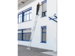 PROREGAL Sprossen-Schiebeleiter mit Standard-Traverse 2 x 17 Sprossen