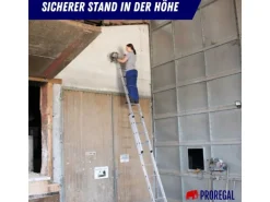 PROREGAL Sprossen-Schiebeleiter 2-Teilig Ohne Traverse 2 x 14 Sprossen