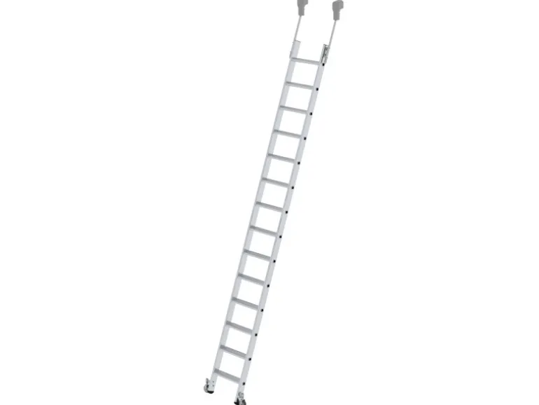 PROREGAL Stufen-Regalleiter Fahrbar 14 Stufen