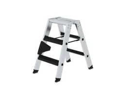 PROREGAL Stufen-Stehleiter Beidseitig Begehbar mit Clip-Step Relax 2 x 3 Stufen