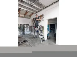 PROREGAL Stufen-Stehleiter Beidseitig Begehbar mit Clip-Step Relax 2 x 3 Stufen