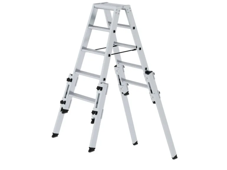 PROREGAL Stufen-Stehleiter Treppengängig 2 x 5 Stufen