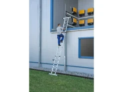 PROREGAL Teleskopleiter 4-Teilig mit Traverse 4 x 6 Sprossen