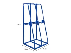 PROREGAL Vertikalregal RHINO Komplettregal HxBxT 150x69x60cm Blau