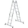 PROREGAL Vielzweckleiter 4-Teilig mit Traverse 2 x 3 & 2 x 4 Sprossen