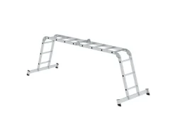 PROREGAL Vielzweckleiter 4-Teilig mit Traverse 2 x 3 & 2 x 4 Sprossen