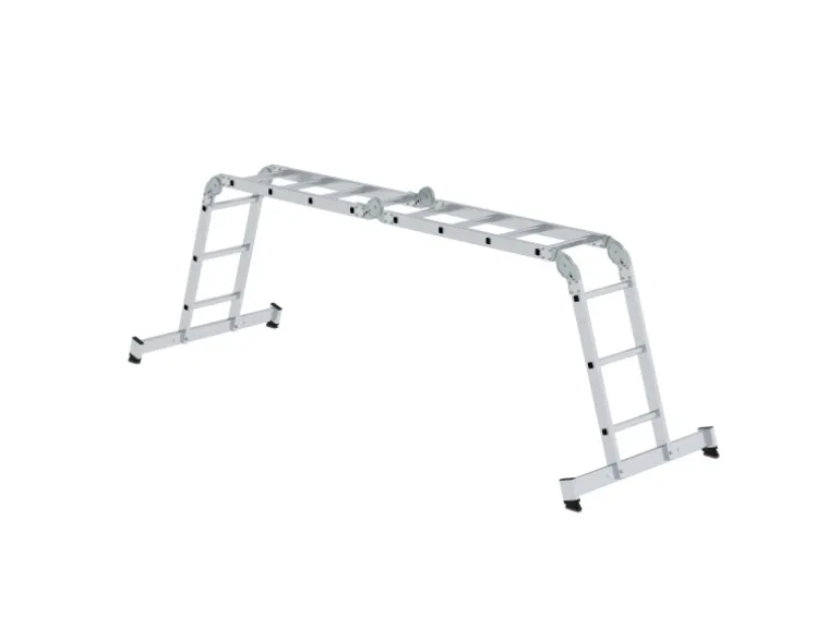 PROREGAL Vielzweckleiter 4-Teilig mit Traverse 2 x 3 & 2 x 4 Sprossen
