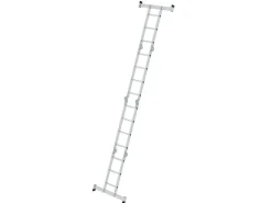 PROREGAL Vielzweckleiter 4-Teilig mit Traverse 2 x 3 & 2 x 4 Sprossen