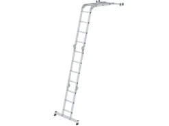 PROREGAL Vielzweckleiter 4-Teilig mit Traverse 2 x 3 & 2 x 4 Sprossen