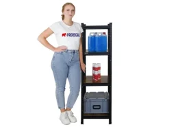 PROREGAL Vintage Series Schwerlastregal Ragnar für Gesamtlast 400 kg Maße 150x45x45cm Vintagebraun-Schwarz