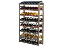 PROREGAL Weinregal Pinotwine HxBxT 118 x 72 x 25 cm 56 Flaschen Massives Kiefernholz Braun Geölt